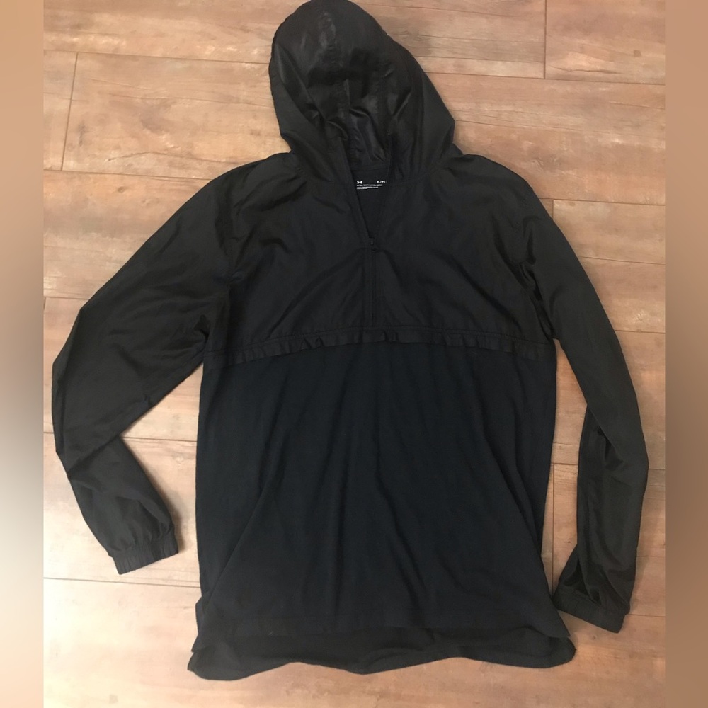 Under Armour Black Lightweight Half-Zip Hooded Pullover